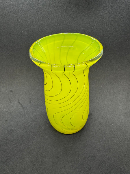 Black and Yellow WigWag Vase