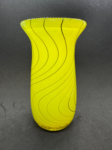 Black and Yellow WigWag Vase