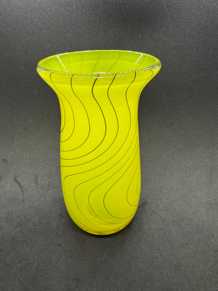 Black and Yellow WigWag Vase