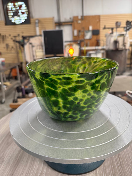 Sparkly Green and Gold Bowl