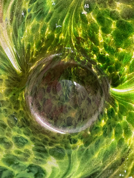 Sparkly Green and Gold Bowl