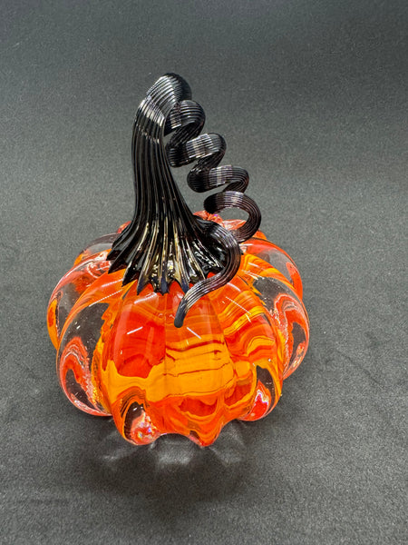Halloween Glass Pumpkin