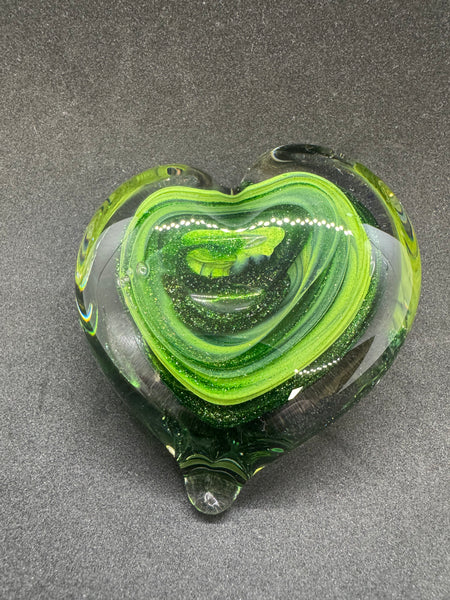 Green Sparkle Heart