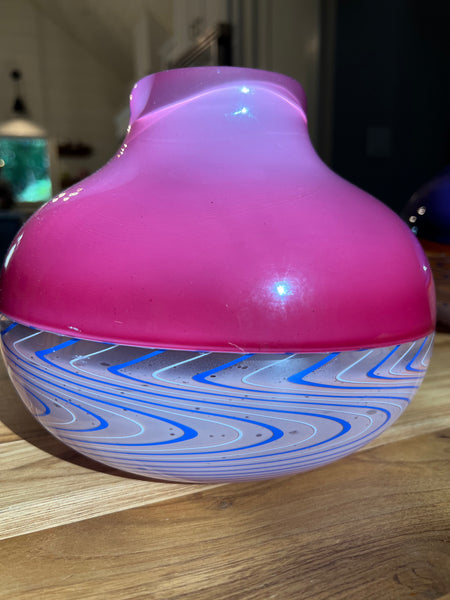 Pink Weaver Glass Bowl