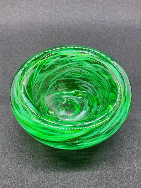 Sparkly Green & Blue Ring Bowl