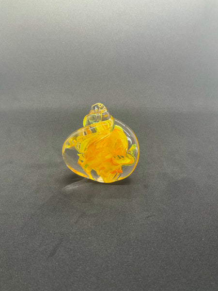 Twisted Yellow Paperweight