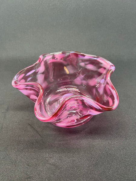 Pink Ruffled Bowl