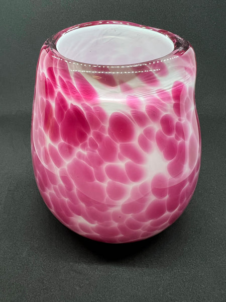 Large Pink Glass Vase