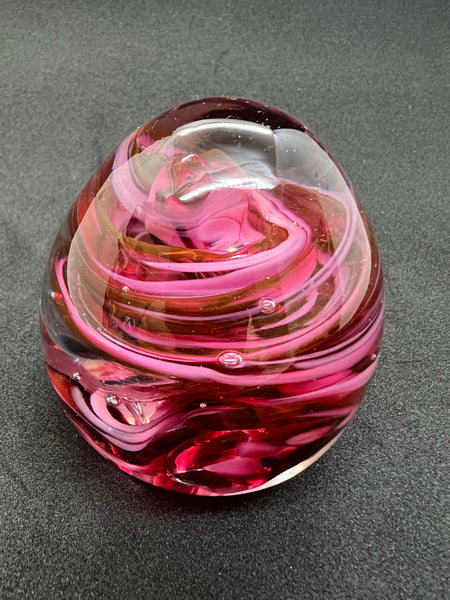 Swirling Pink Paperweight