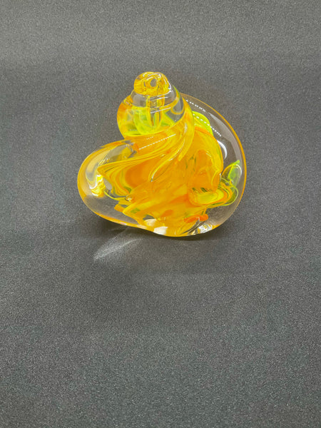 Twisted Yellow Paperweight