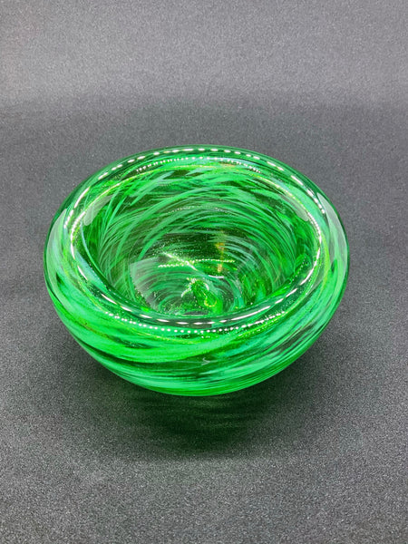 Sparkly Green & Blue Ring Bowl