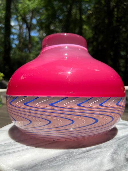 Pink Weaver Glass Bowl