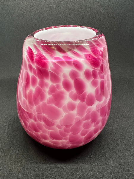 Large Pink Glass Vase