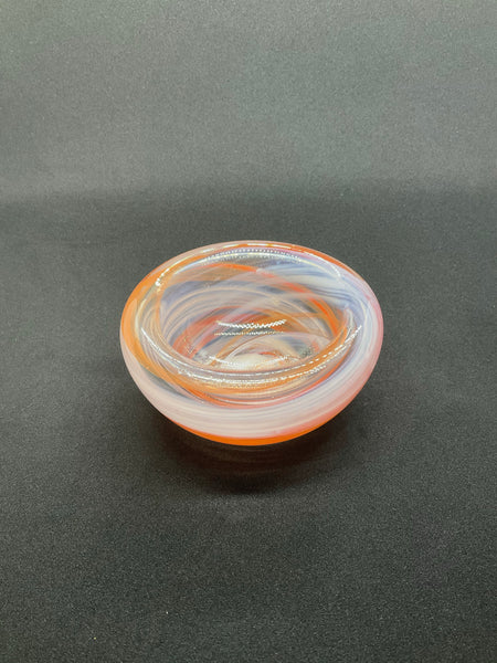 White & Orange Twist Ring Bowl