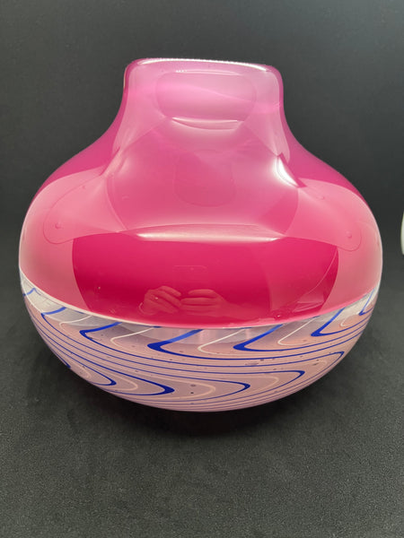 Pink Weaver Glass Bowl