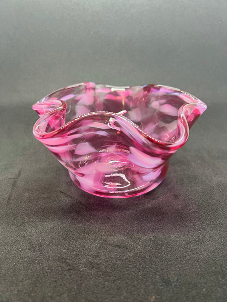 Pink Ruffled Bowl
