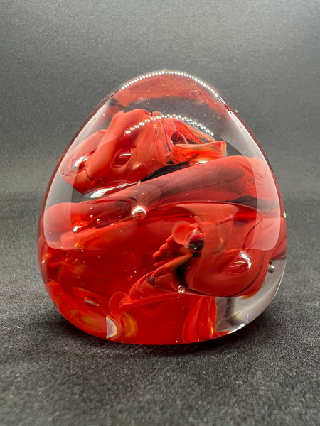 Glass Egg Paperweight