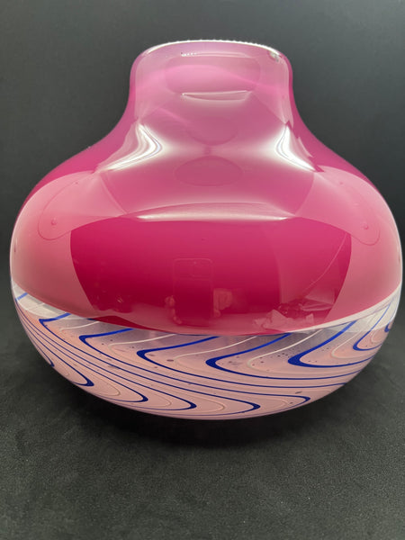 Pink Weaver Glass Bowl