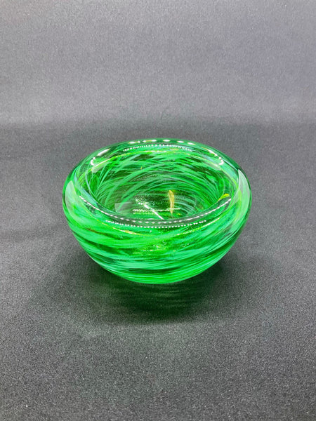 Sparkly Green & Blue Ring Bowl