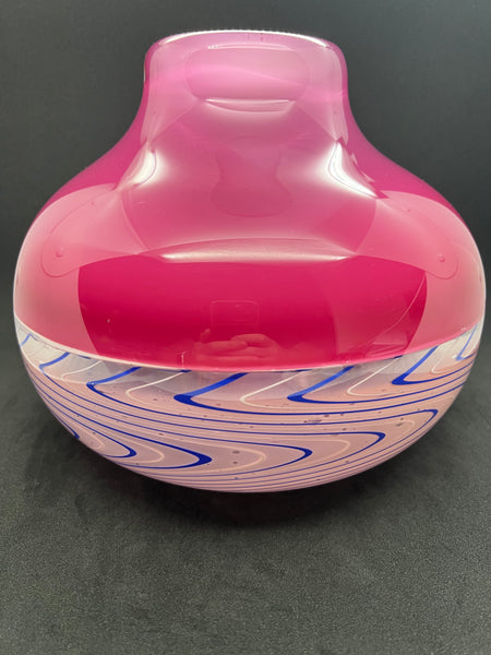 Pink Weaver Glass Bowl