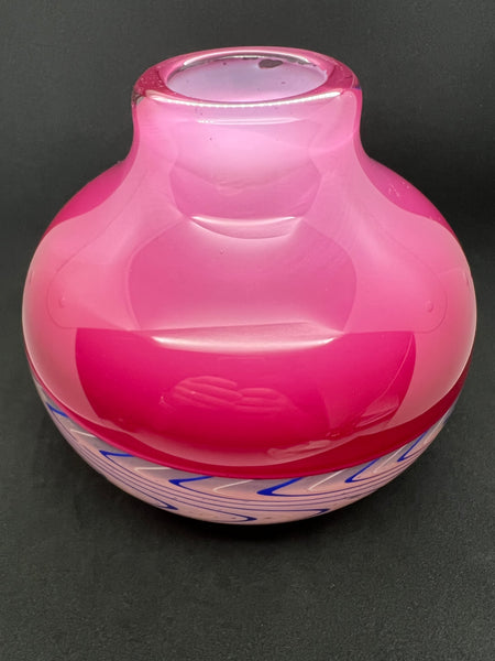 Pink Weaver Glass Bowl